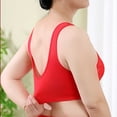 thumbnail image 5 of YWDJ Bras for Women Plus Size Closure in Back Bras Wirefree Sleep Bras Wide Strap Full Coverage Push up Wrap Comfy Bras Padded Plus Size Comfortable Bras Lounge Bras Red 85B, 5 of 8