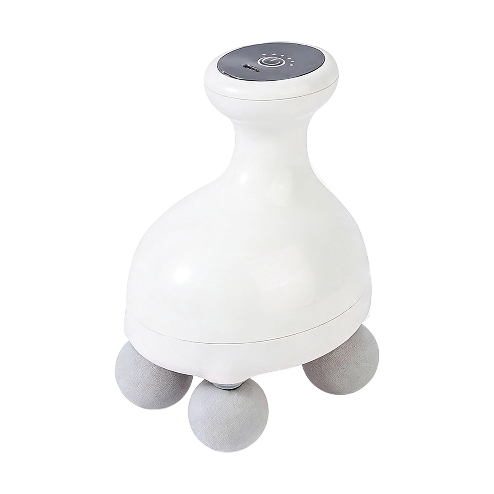 Denhf 4 Heads Handheld Massage Gun Deep Tissue, Electric Body Massager with Reverse Thrust Function, Percussion Muscle Massager for Easing Shoulder and Back Tension, Gifts for Families, White