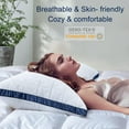 thumbnail image 3 of JQJQ  Pillows Standard Size Set of 4 Cooling Hotel Luxury Bed Pillows for Sleeping 4 Pack, Supportive Breathable Down Alternative Gusset Standard Pillow for Back Stomach or Side Sleepers, 3 of 6