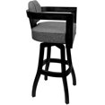 thumbnail image 3 of Swivel Wood Extra Tall Bar Stool - Kadir Plus - Mojave Gray Fabric - Black, 3 of 3