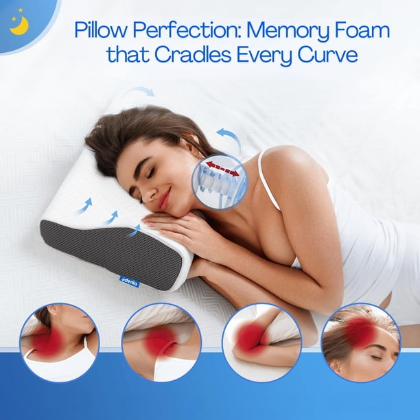 Derila King Size Neck Pillow for Sleeping, Ergonomic & Cervical