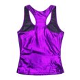 thumbnail image 4 of Yartina Women's Party Club Metallic Tank Top Sleeveless Racer Back Camisole Vest Top Purple L, 4 of 6