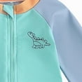 thumbnail image 6 of Ccpelsie Baby Boys Swimsuit One Piece Striped Zipper Bathing Suit Rash Guard Long Sleeve Swimwear Sunsuit(Green,6-12 Months), 6 of 7