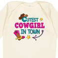 thumbnail image 4 of Inktastic Cutest Cowgirl in Town with Cowgirl Hat and Boots Girls Long Sleeve Baby Bodysuit, 4 of 5