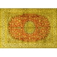 thumbnail image 1 of Ahgly Company Machine Washable Indoor Rectangle Oriental Yellow Traditional Area Rugs, 7' x 9', 1 of 4