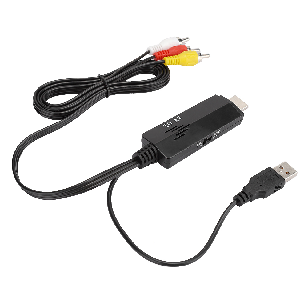 HD To AV Converter Cable, 480i 576i Video Converter Cable, Video Adapter Cable Audio Converter