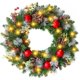 thumbnail image 1 of Corona de Navidad Puerta 30 cm Corona de Navidad, Decoración navideña, Corona Flores Artificiales Colgantes Decoración Navideña Árbol de Navidad, 1 of 4