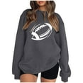 thumbnail image 1 of EQWLJWE Chandail en Molleton de Football pour Femmes Décontracté Imprimé Léopard Col Rond Chandail en Molleton Ample Doux Manches Longues Chandail Tops Chemises Halloween pour Femmes, 1 of 3