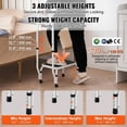 thumbnail image 2 of 1 Step Stool with Handle and 3 Adjustable Heights Steel, 2 of 5