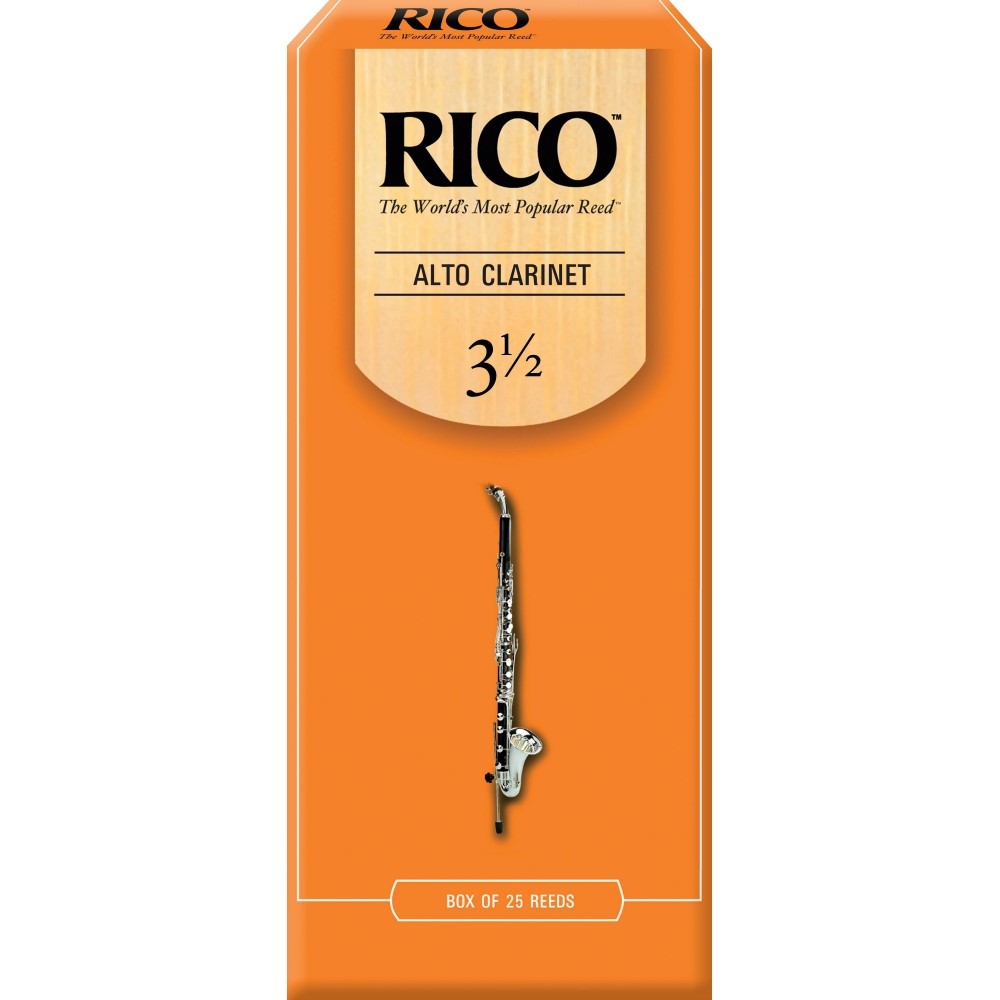 Rico Alto Clarinet Reeds, Box of 25 Strength 3.5