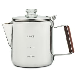 Free Shipping COLETTI Bozeman Percolator Coffee Pot Ai Camping Coffee Pot Coffee Percolator Ai America Aos Sleekest Percolator Ai Pure Stainless Steel NO Aluminum or Plastic Black Coat 9 cup Walmart.c...