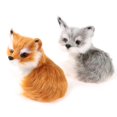 thumbnail image 4 of 1pcs Mini Simulation Fox Toy Lifelike Squatting Fox Model Gift Animals Figures, 4 of 5