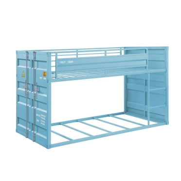 Cargo Twin Bunk Bed In Red Finish, Cargo Style Bunk Beds