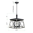 thumbnail image 3 of Lámpara colgante Q&S Vintage Farmhouse de 4 luces E26, 3 of 9