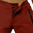 thumbnail image 7 of Kinrui Womens Cargo Pants Water Resistant Hiking Pants Lightweight Travel Quick Dry Straight Leg Trousers with Pocket Red M, 7 of 7
