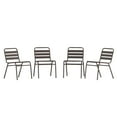thumbnail image 2 of Flash Furniture Lila Metal Indoor-Outdoor Restaurant Stack Chairs Bronze 4/Pack (4TLH015CBZ), 2 of 12