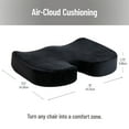 thumbnail image 5 of Mind Reader Memory Foam Seat Cushion, Ergonomic Pressure Relief for Office, Car, and More, Black, 5 of 12