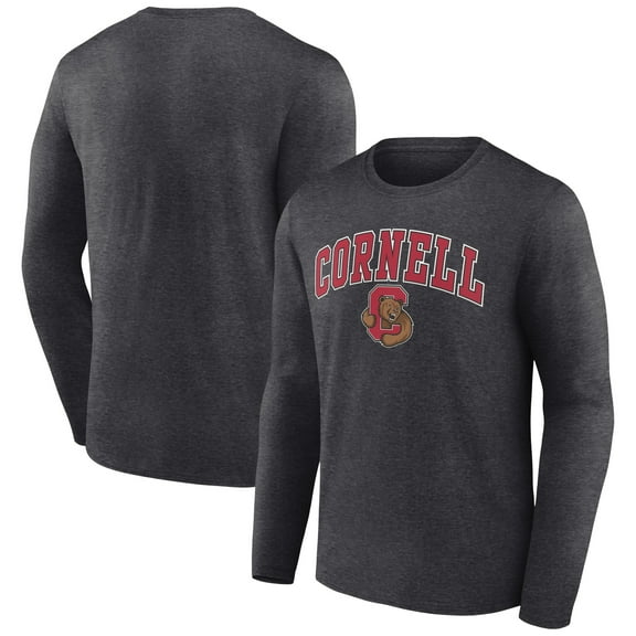 Men's Charcoal Cornell Big Red Campus Long Sleeve T-Shirt