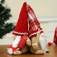 thumbnail image 6 of 1PC Christmas Gnomes Plush with Gingerbread,Handmade Xmas Tomte Swedish Gnomes Figurine Elf Doll Gifts Table Ornaments for Home Office Decor, 6 of 9