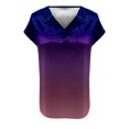 thumbnail image 6 of Endives Womens Satin T-shirt Short Sleeve Blouse V Neck Shirts Womens Top Summer Outfits S-3XL, 6 of 6