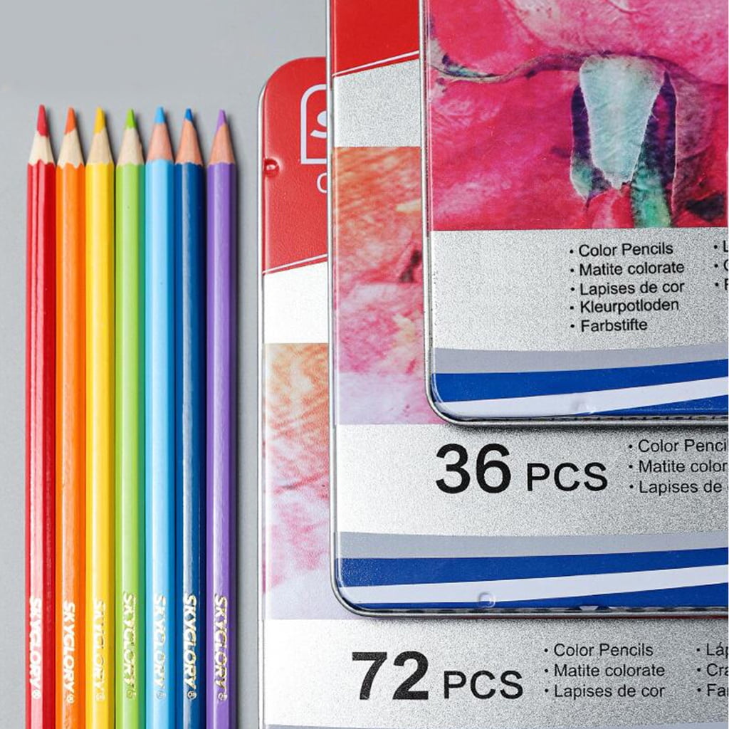 12/36/72/120Pcs Oily Color Pencil Set Thick Core Drawing Sketch Colored Pen Kit