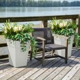 thumbnail image 3 of Grapevine Plus Collection Ollie Recycled Plastic Planter, Cream, 2-Pack, 3 of 7