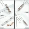thumbnail image 4 of Cylinder Urn Necklace for Ashes for Women Men Cremation Jewelry Keepsake Memorial Human Pet Ashes Pendant, 4 of 8