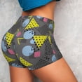 thumbnail image 4 of Kdxio Geometric Print Workout Shorts for Women Seamless Soft Smooth Gym Yoga Scrunch Active Shorts, 4 of 9
