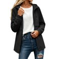 thumbnail image 2 of Windbreaker Jacket Women Spring Fall Long Sleeve Casual Windproof Waterproof Zip Up Hooded Hiking Jackets with Pockets, 2 of 6