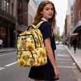 thumbnail image 3 of Jeiento 17 Inch Kids School Backpack Lightweight Large Capacity Sunflower Capybara Bookbag Water-Resistant Polyester Bag for Elementary Boys Girls, Travel, Hiking, 3 of 7