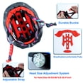 thumbnail image 5 of Kids Bike Helmet with Light, Dinosaur Helmet Adjustable or Toddler Children Boys & Girls, Multi Sports (LakeBlue), 5 of 5