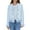 Sky Blue, variant on Elegant Casual Jacket With Fringe Trim Short Coat Featuring Decorative Metal Buttons For Everyday Spring Autumn Outerwear Women’s Style Women's Bomber Jacket Casual Coat