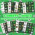 thumbnail image 3 of 96 PCS Soccer Ball Glow In The Dark Pre-Cut Temporary Tattoos Sticker Football, Sports Themed Birthday Party Decorations Supplies Favors Europa, World Cup Cute Tattoo School Reward Game (Luminous), 3 of 13