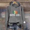 thumbnail image 2 of Nouveau & Tendance!FUNUONY Sweat à Capuche pour Femmes St. Patrick's Day Fille Irlandaise Imprimé T-Shirt Manches Longues Col Rond Gris L, 2 of 4
