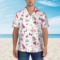 thumbnail image 2 of Honeii Valentine's Day gnomes Print Men’s Hawaiian Shirt,Classic Button-Down Short Sleeve Shirt, for Beach, Vacation, and Outdoor Activities,X-Large, 2 of 7