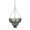 thumbnail image 4 of Creative Co-Op 2-Tier Draped Wood Bead Chandelier, 4 of 9