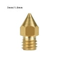 thumbnail image 1 of 3D Printer Nozzle Brass Extrude Head portable brass Mini Portable Brass Nozzle Firm Printer Thread, 1.0mm/3mm, 1 of 8