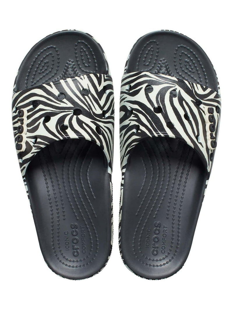 Crocs Classic Crocs Animal Remix Sandals Unisex Black Multi‎ Slides M 12 NEW Crocs Unisex Classic Crocs Animal Remix Slide Sandal  main image 3