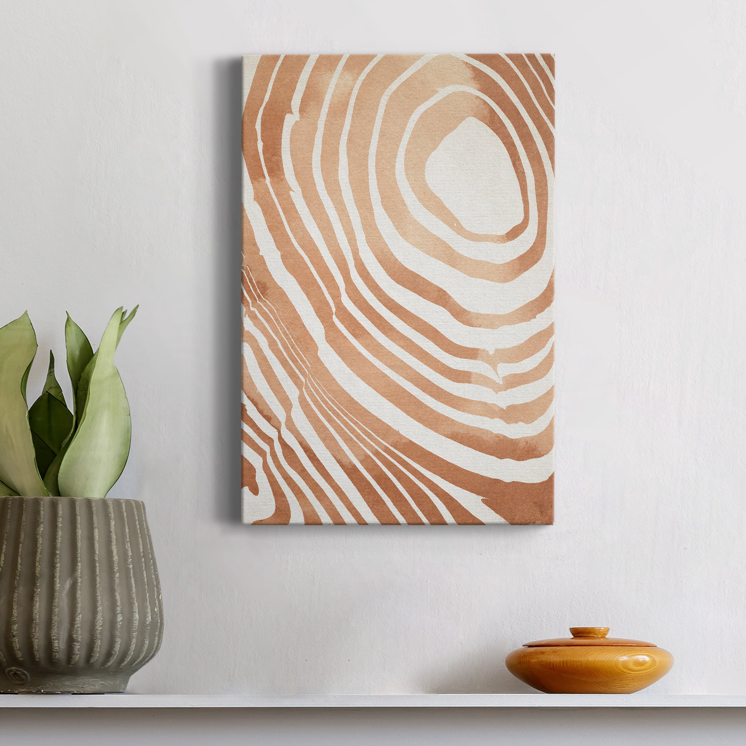 Wood Grain Suminagashi IV Premium Gallery Wrapped Canvas - Ready to Hang