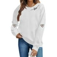 thumbnail image 2 of Womens Valentines Sweatshirts Tops Long Sleeve Blouses Crew Neck Shirts Tunics Tops Trendy Christmas Shirts Winter Fall Outfits 2025, 2 of 6