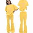 thumbnail image 4 of Tween Girls Cute Clothes Leopard Print Bow Top + Flared Pants Outfit Set 9-13 Years Summer Outfits for Teens Y2K, 4 of 5