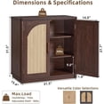 thumbnail image 2 of Buffet Cabinet with Storage, 31.5" Tall Wooden Arched Sideboard Cabinet with/Adjustable Shelf, Fluted Accent Cabinet for Dining Room, Kitchen, 2 of 9