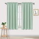 thumbnail image 2 of Cortinas de ahorro de energía, Estilo escandinavo, Color sólido, Seda, 2PC de oscurecimiento, Aislamiento térmico, 96X213cm, Verde menta, 2 of 5