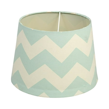 Lolli Living Lamp Shade Aqua Zig Zag Chevron Screen Printed Lolli Living Lamp Shade Aqua Zig Zag Chevron Screen Printed Canvas Lampshade Perfect For Baby Nursery Or Kid Room Fits Base