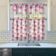thumbnail image 3 of Pioneer Kitchen Curtains and Valance Set 36 Inch Tier Watercolor Pink Sakura Blossom 3 Pieces Set Dining Room Small Curtain Drapes Cafe Curtains Valance for Home Decor Rod Pocket, 3 of 6