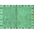thumbnail image 1 of Ahgly Company Indoor Rectangle Abstract Turquoise Blue Modern Area Rugs, 6' x 9', 1 of 4