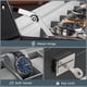 thumbnail image 3 of Estuche para Relojes, Organizador de Joyas Relojero Multifuncional Caja Joyería Cuero PU Almohadilla Suave Tapa Cristal Vidrio Almacenamiento Porta Reloj para Hombres -6 Ranuras, Negro, 3 of 7