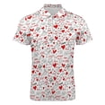 thumbnail image 7 of YUEHUA Mens Valentine's Day Polo Shirts Quick Dry Short Sleeve Heart Print Golf T Shirt Performance Moisture Wicking Casual Workout, 7 of 7