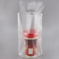 thumbnail image 3 of FUEENIRVA Portable Beverage Bag Plastic Retail Bags Transparent 100pcs, 3 of 7