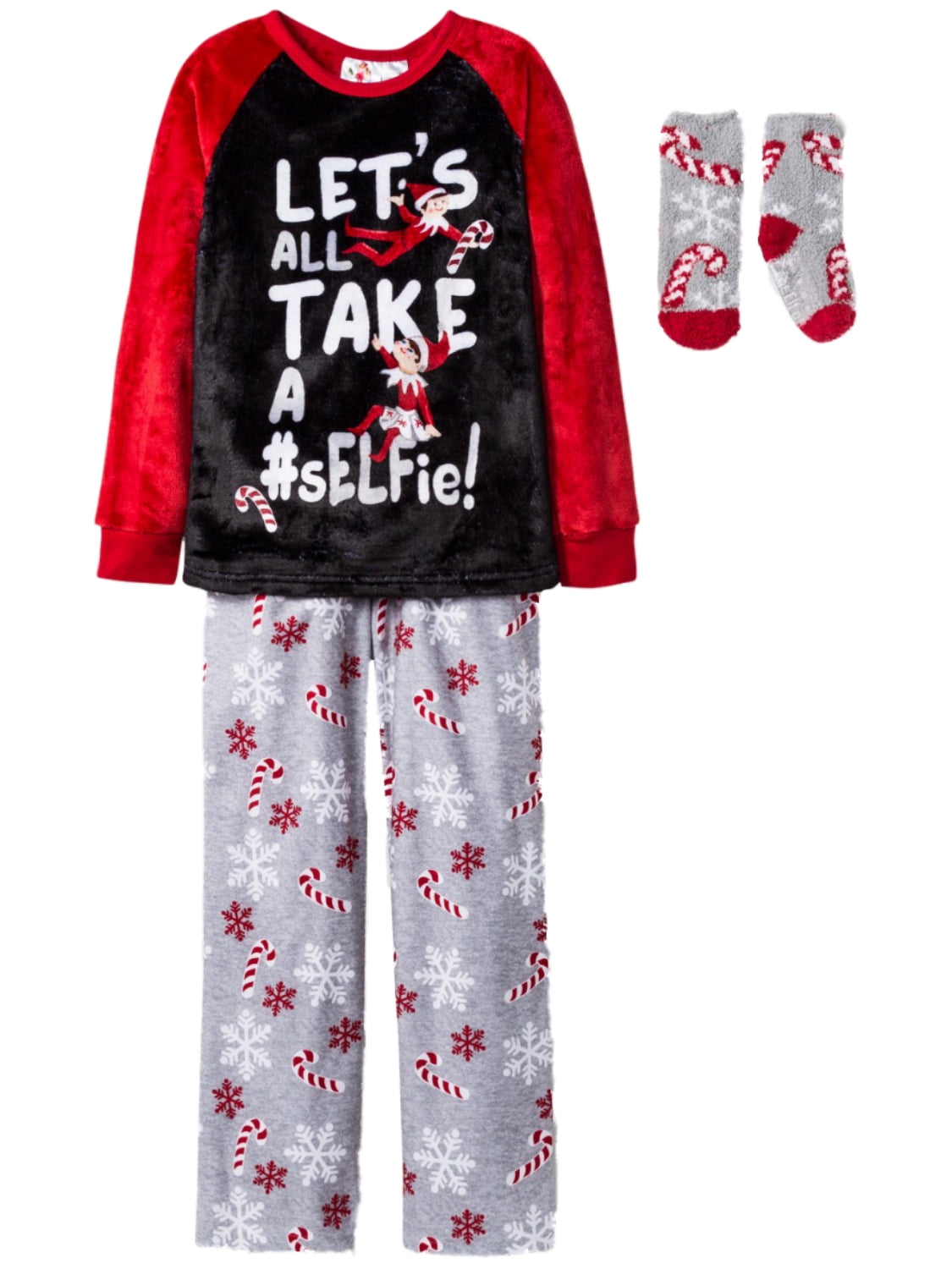 The Elf On The Shelf Polka-Dot Christmas Pajama Pj Set Girl Clothes Size 3t 